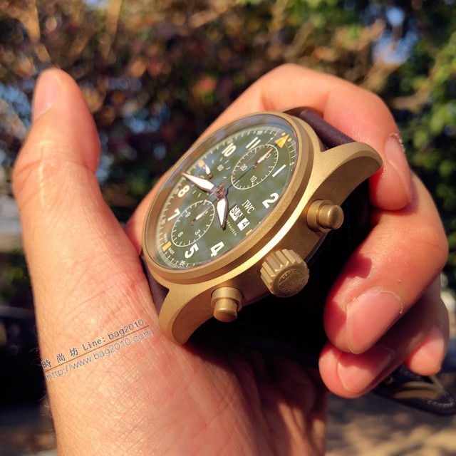 萬國高端複刻手錶 IWC噴火戰機飛行員計時青銅腕表  gjs1979